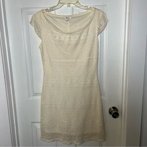 Taboo Y2K Cream Lace Mini Dress